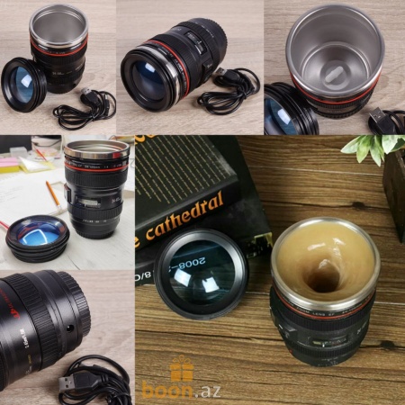 Кружка Объектив с мешалкой "Canon" EF 24-105